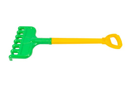 Grebla din plastic, TechnoK, (3497) 64 cm, pentru nisip, verde