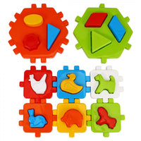 Hexagon educational, TechnoK, sortator de forme cu animale
