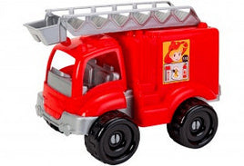 Masinuta camion de pompieri cu 30 de cuburi de constructie, Globo