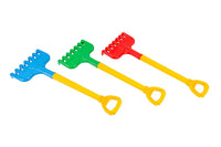 Grebla din plastic, TechnoK, 64 cm, pentru nisip, albastru
