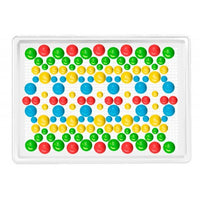 Joc educativ mozaic, TechnoK, 300 de pioneze de diferite dimensiuni, colorate