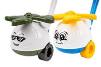 Jucarie zornaitoare de impins, TechnoK, elicopter, pentru baieti, verde militar