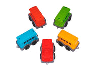 Mini trenulet TechnoK, locomotiva cu 4 vagoane, multicolor