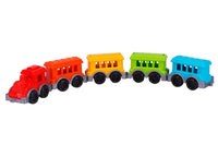 Mini trenulet TechnoK, locomotiva cu 4 vagoane, multicolor