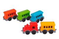 Mini trenulet TechnoK, locomotiva cu 4 vagoane, multicolor