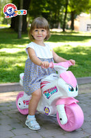 Motocicleta de curse My Little Fancy Bike, TechnoK, alb cu roz