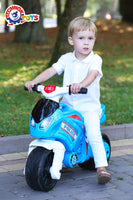 Motocicleta de politie Ride On, TechnoK, cu sunete si lumini, albastru