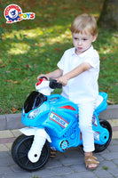 Motocicleta de politie Ride On, TechnoK, cu sunete si lumini, albastru
