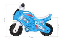 Motocicleta de politie Ride On, TechnoK, cu sunete si lumini, albastru