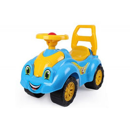 Masinuta de impins, Technok, antemergator ride on, cu claxon, albastru cu cantaret