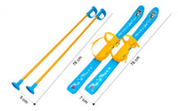 Schiuri din plastic pentru copii, Technok, 76 cm, albastru