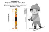 Schiuri din plastic pentru copii, Technok, 76 cm, albastru