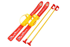 Schiuri din plastic pentru copii, Technok, 76 cm, rosu