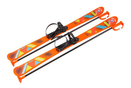 Schiuri din plastic pentru copii, Technok, 90 cm, portocaliu