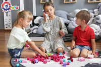 Set cuburi de constructie, Technok, 90 de piese