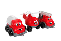 Set de 3 mini vehicule vesele, TechnoK, rosu