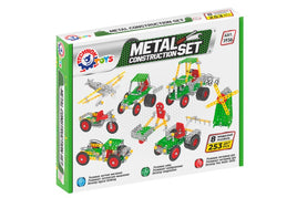 Set de construit metalic, TechnoK, 8 modele de vehicule agricole, 253 de piese
