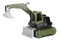 Utilaj de constructie buldozer cu cupa, Technok, verde militar