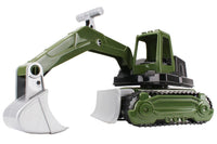 Utilaj de constructie buldozer cu cupa, Technok, verde militar