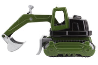 Utilaj de constructie buldozer cu cupa, Technok, verde militar